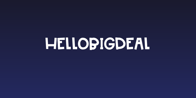 HelloBigDeal Social Header