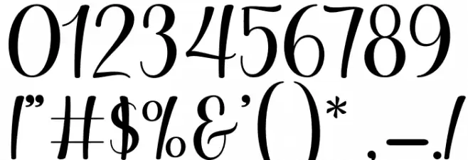 HelloBilly Font Alte caractere