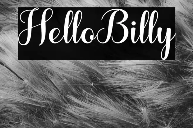 HelloBilly Font examples