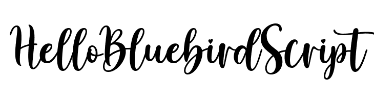 HelloBluebirdScript  Скачать бесплатные шрифты