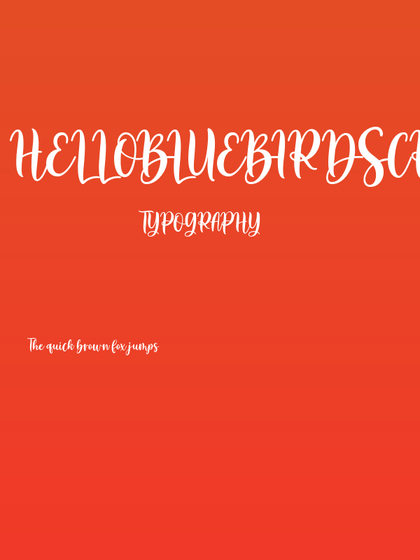 HelloBluebirdScript Poster