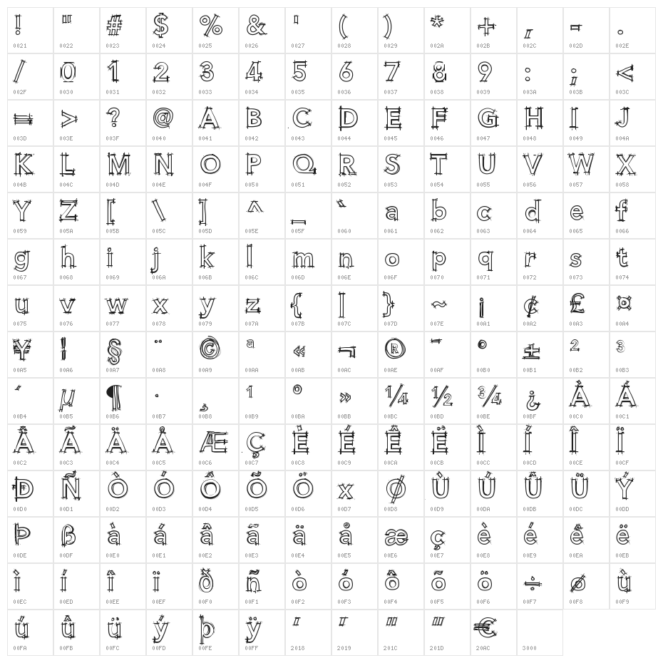 HelloBlueprint Character Map