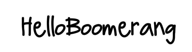 HelloBoomerang Font