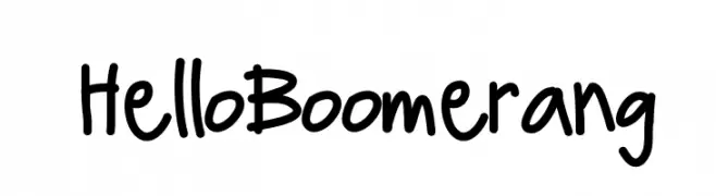 HelloBoomerang  नि: शुल्क फ़ॉन्ट्स डाउनलोड