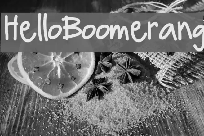 HelloBoomerang Font examples
