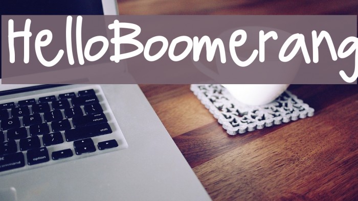 HelloBoomerang Font examples