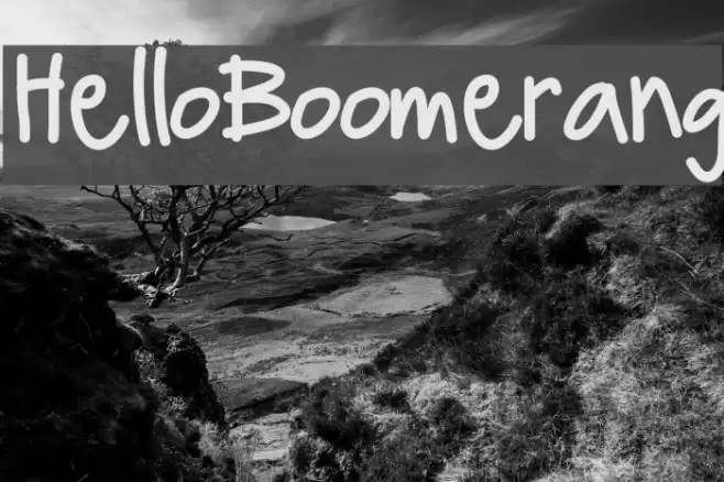 HelloBoomerang Font examples