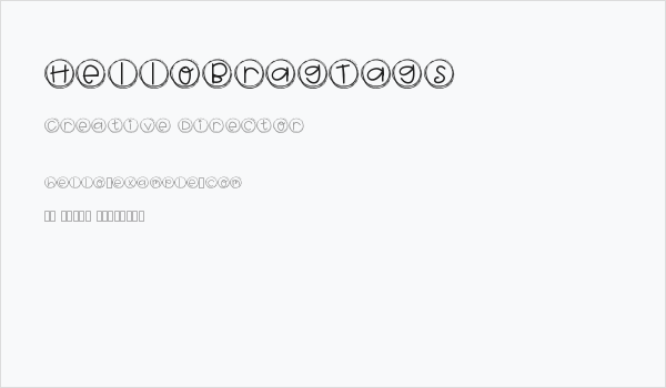 HelloBragTags Business Card