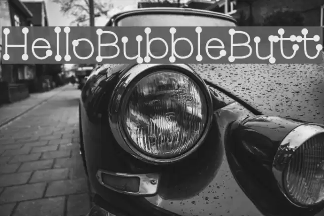 HelloBubbleButt Font examples
