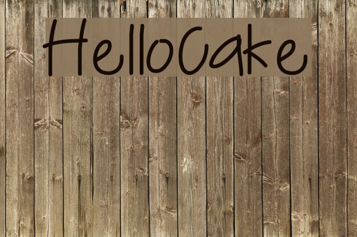 HelloCake Font examples