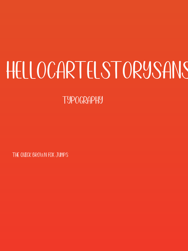 HelloCartelStorySans Poster