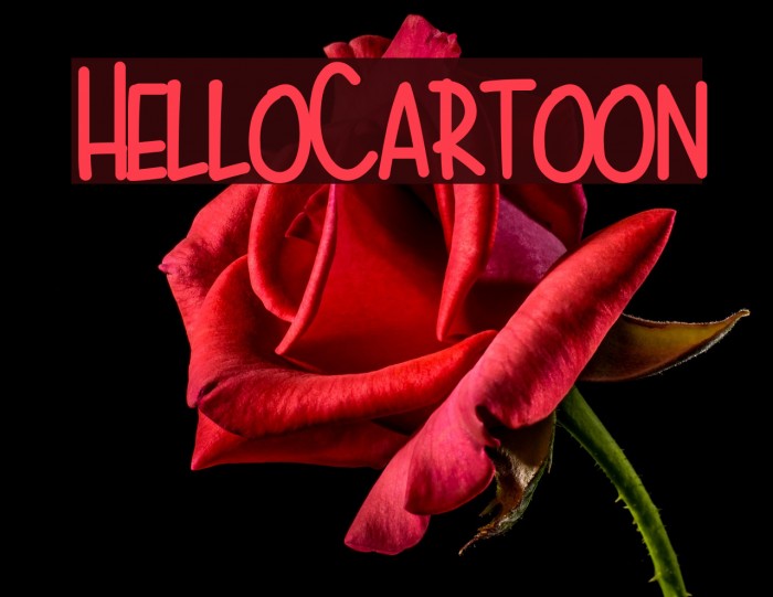 HelloCartoon Font examples