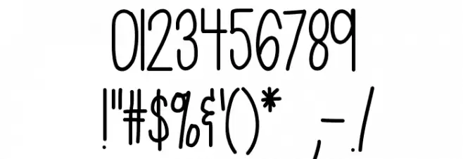 HelloCasual Font OTHER CHARS