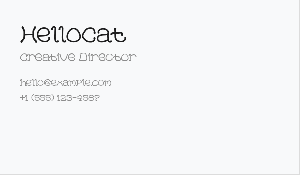 HelloCat Business Card