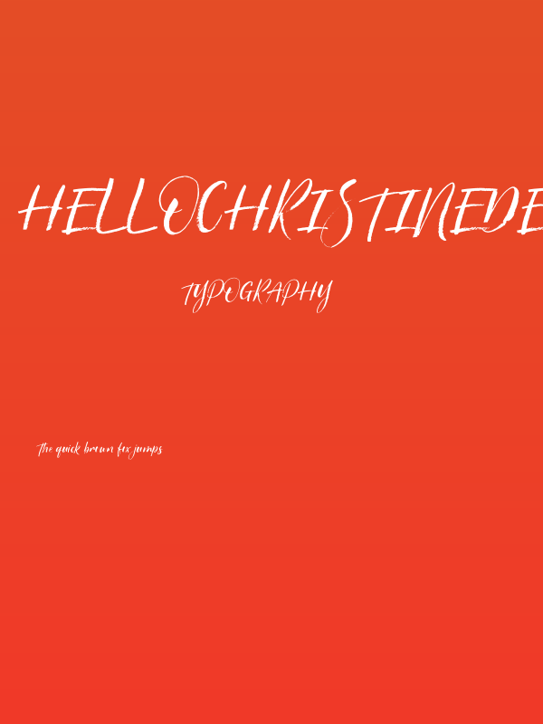 HelloChristineDEMO Poster