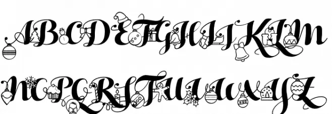 HelloChristmas Schriftart Groß