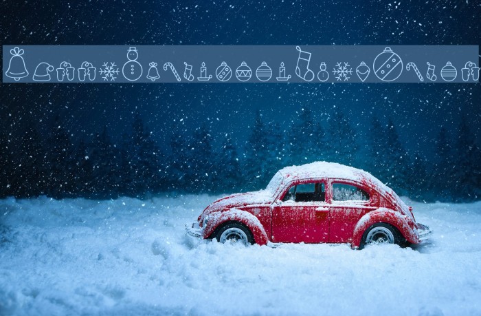 HelloChristmasIconTrial Font examples