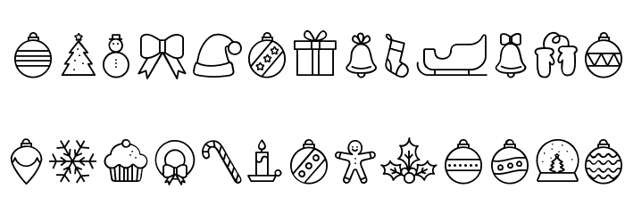 HelloChristmasIconTrial Font LOWERCASE