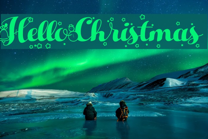 HelloChristmas Font examples