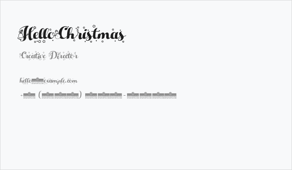 HelloChristmas Business Card