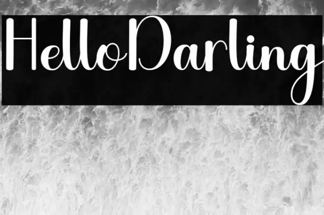 HelloDarling Font examples