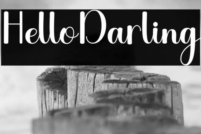 HelloDarling Font examples