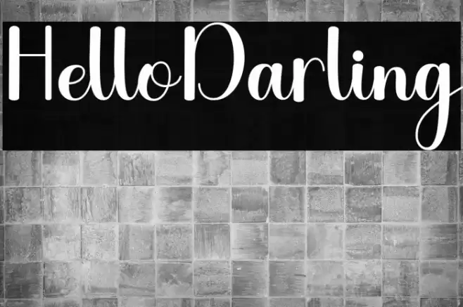 HelloDarling Font examples