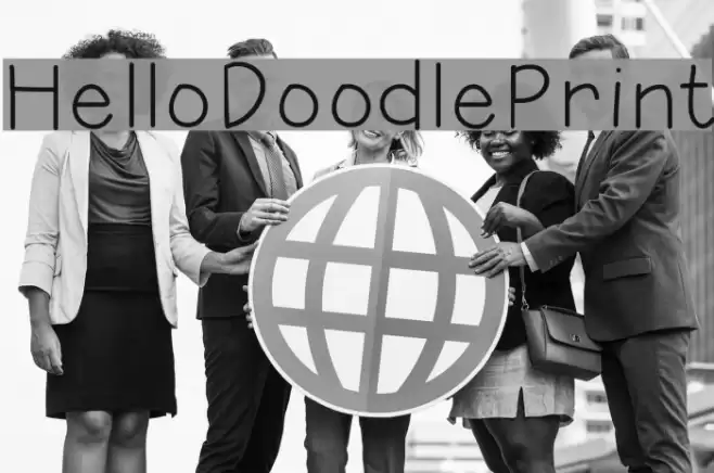 HelloDoodlePrint Font examples