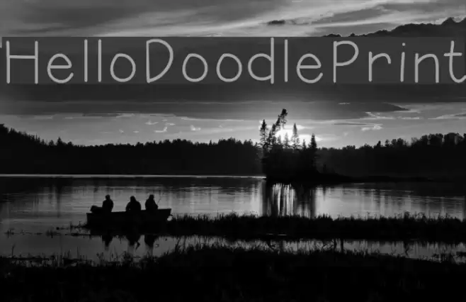 HelloDoodlePrint Font examples