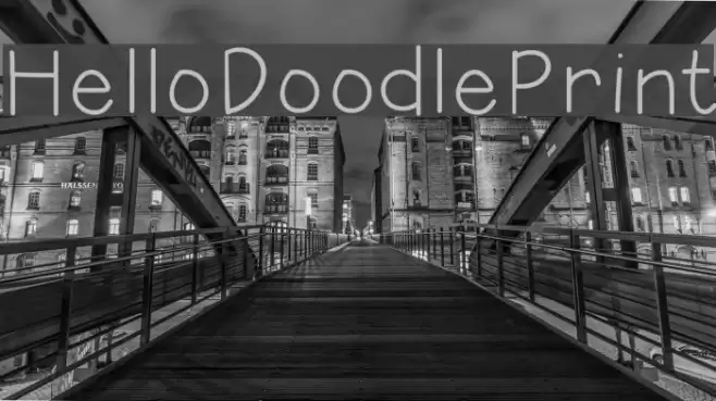HelloDoodlePrint Font examples