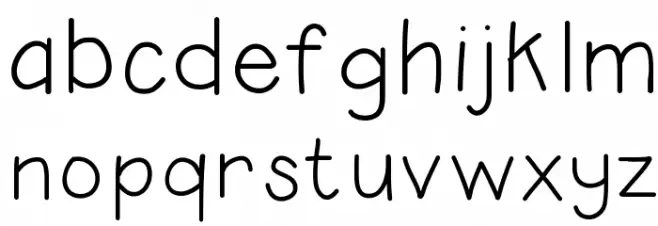 HelloDoodlePrint Schriftart Kleinbuchstaben