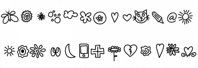 HelloDoodles Caratteri MAIUSCOLE