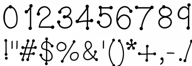 HelloDotStick Font OTHER CHARS