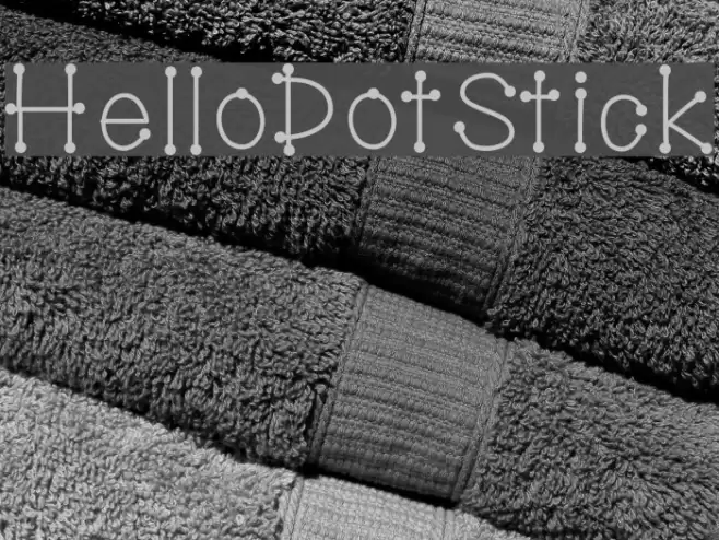 HelloDotStick Font examples