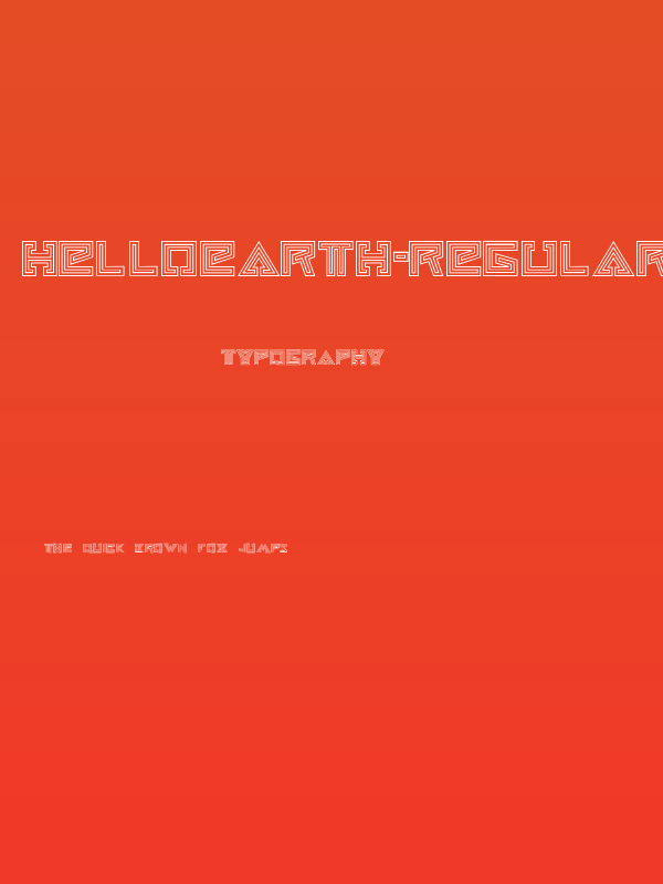 HelloEarth-Regular Poster