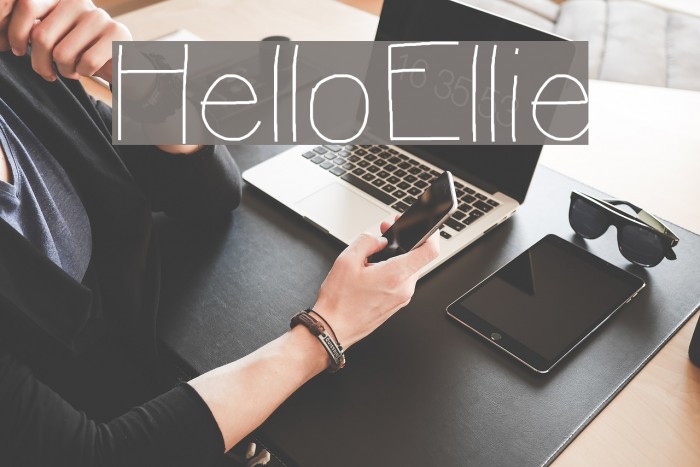 HelloEllie Font examples