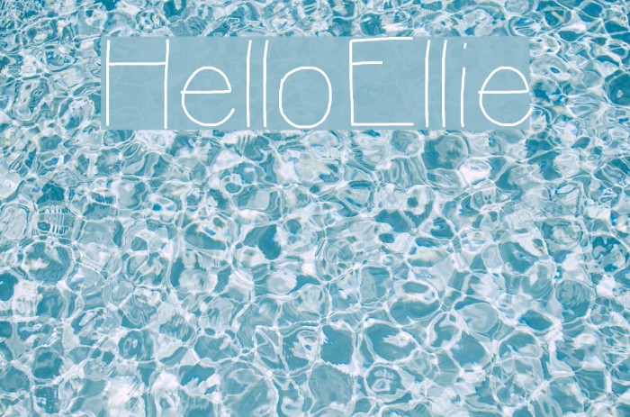 HelloEllie Font examples