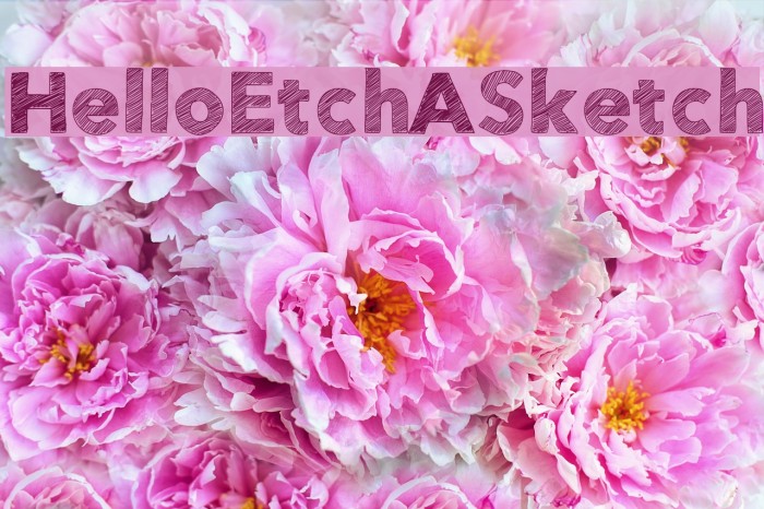 HelloEtchASketch Font examples