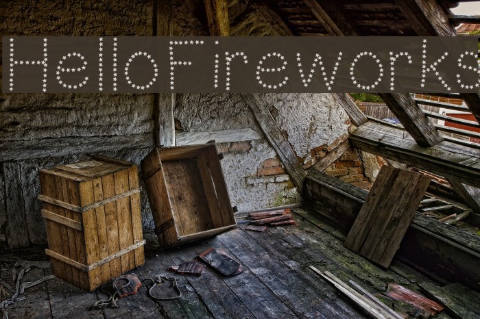 HelloFireworks Font examples
