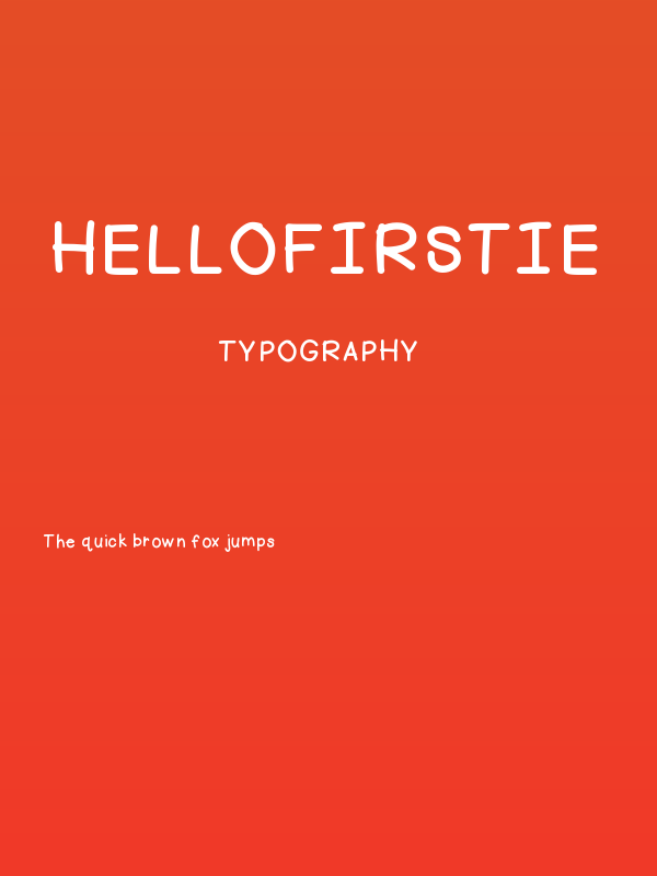 HelloFirstie Poster