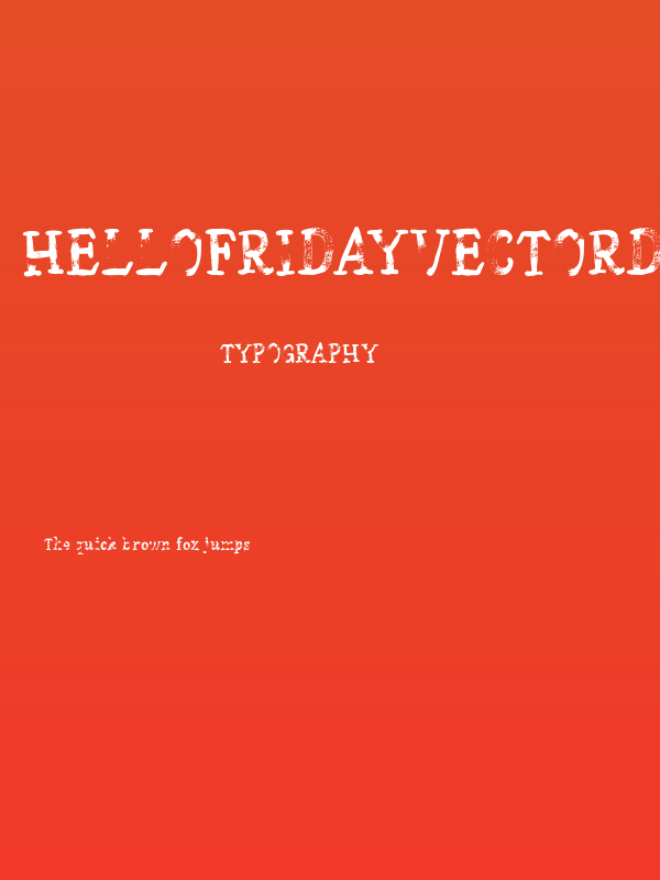 HelloFridayVectorDEMO Poster