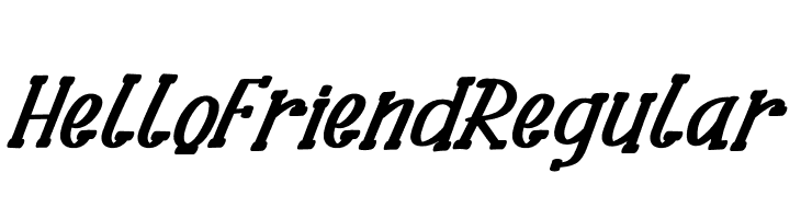 HelloFriendRegular  font caratteri gratis