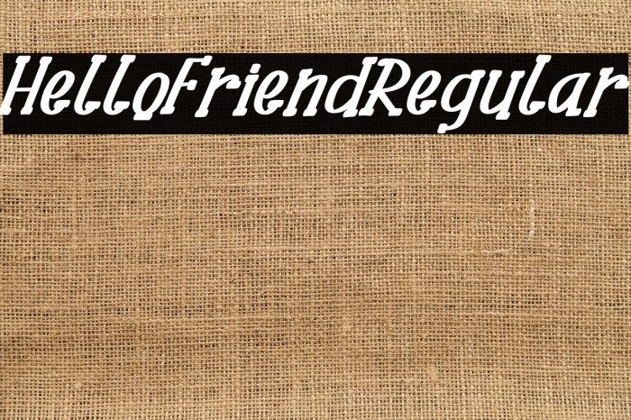 HelloFriendRegular Example 2