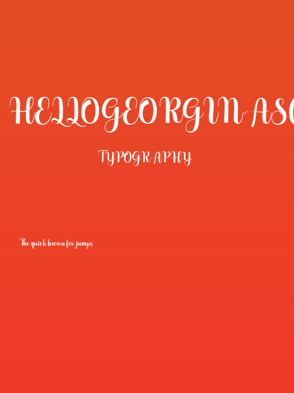 HelloGeorginaScript Poster