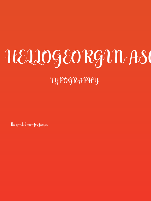 HelloGeorginaScript Poster