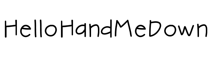 HelloHandMeDown Font
