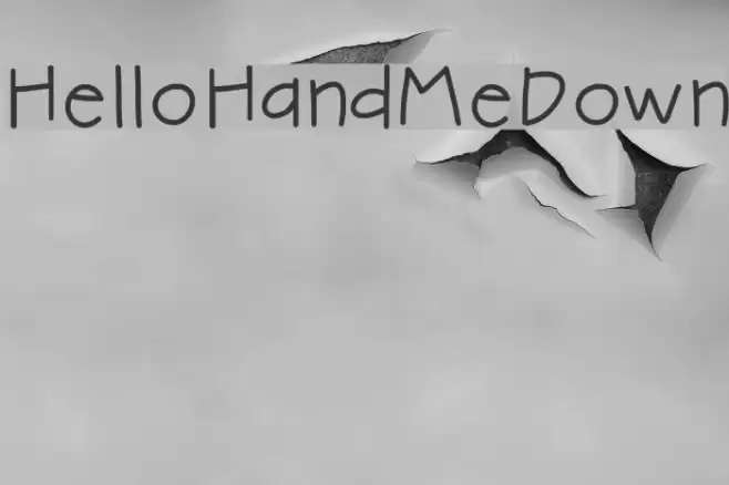 HelloHandMeDown Font examples