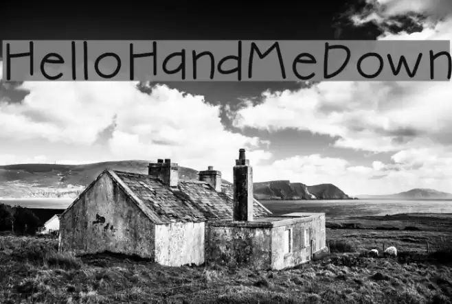 HelloHandMeDown Font examples