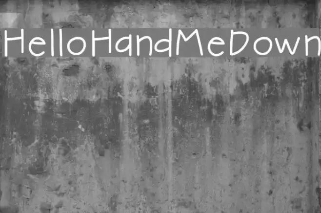 HelloHandMeDown Font examples