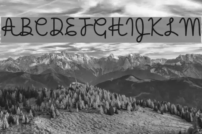 HelloHeartache Font examples